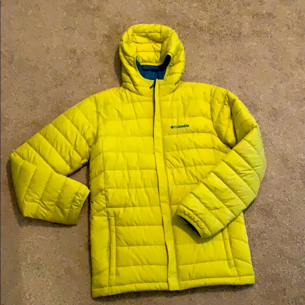 Lime green Columbia winter coat size XL